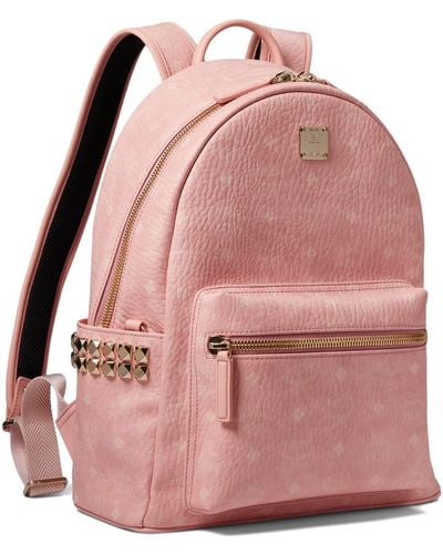 MCM Stark Visetos Backpack - Pink