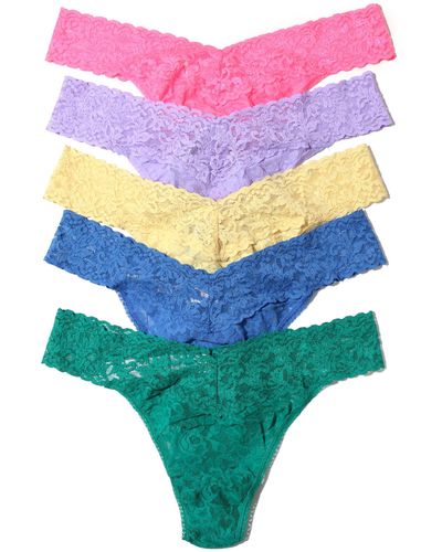 Hanky Panky Signature Lace Low Rise Thong 3-pack - Green