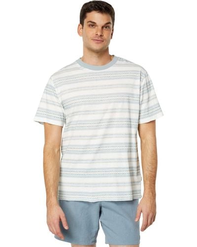 Rhythm Cairo Stripe Vintage Short Sleeve T-shirt - White