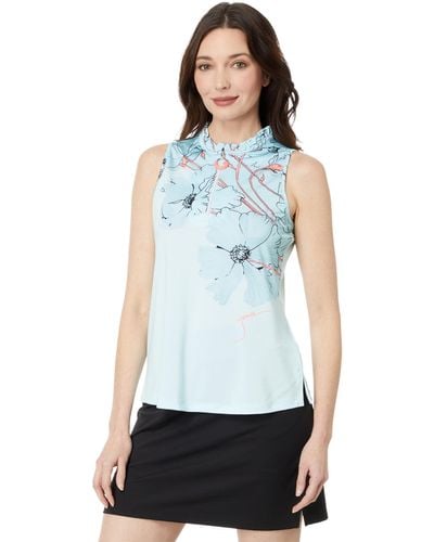 Jamie Sadock Blooms Sleeveless Top - Blue