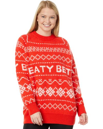 Sweaty Betty Snow Fairisle Sweater - Red