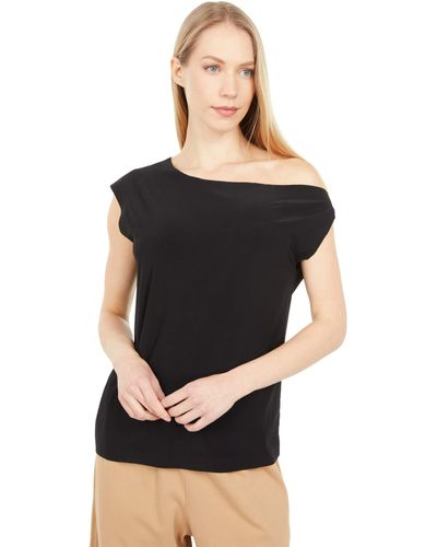 Norma Kamali Drop Shoulder Top - Black