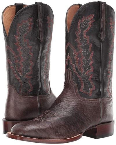 Lucchese Bond (grey/black Elk) Cowboy Boots - Multicolor