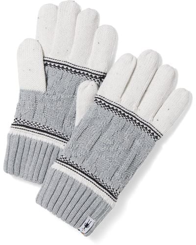 Smartwool Popcorn Cable Gloves - Gray