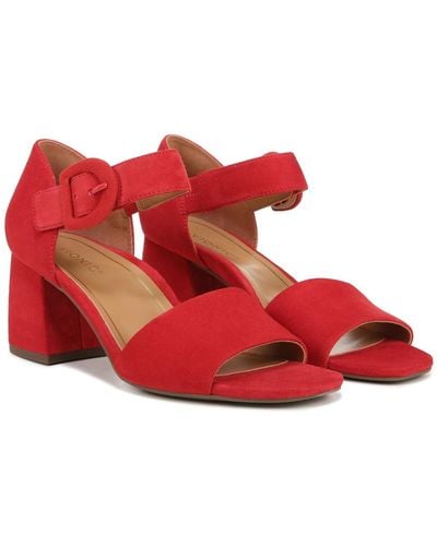Vionic Chardonnay Ankle Straps - Red