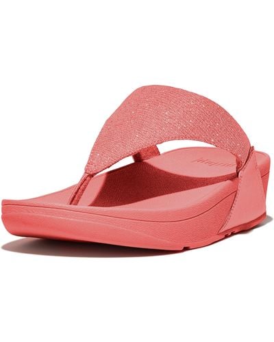 Fitflop Lulu Shimmerlux Toe-post Sandals - Pink