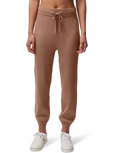 Spiritual Gangster Luxe Essential Rib Sweatpants - Brown