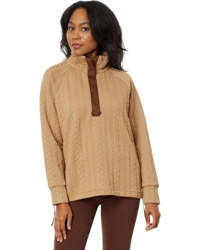 Lyssé Iris Quilted Jersey Pullover - Natural