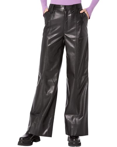 7 For All Mankind Faux Leather Easy Pants - Gray
