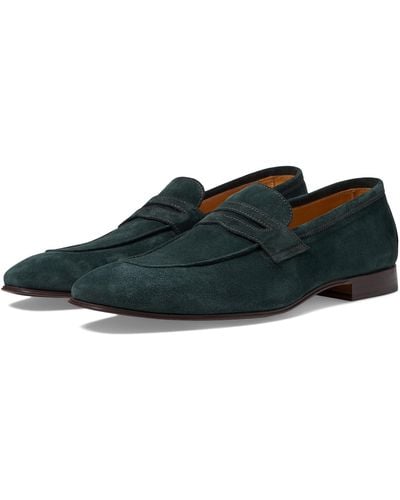 Massimo Matteo Velour Penny Loafer - Black