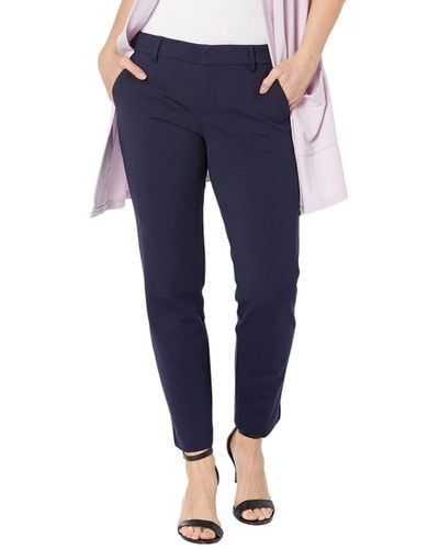 Liverpool Los Angeles Petite Kelsey Straight Leg Pants In Super Stretch Ponte Knit - Blue