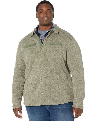 L.L. Bean Sweater Fleece Shirt Jacket - Tall - Green