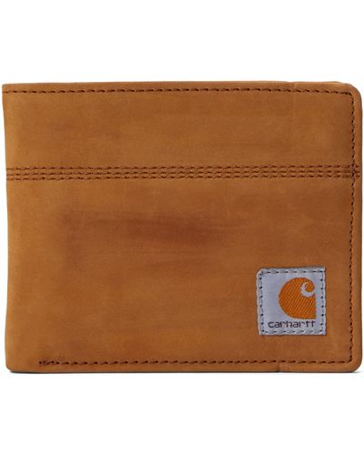 Carhartt Saddle Leather Bifold Wallet - Brown