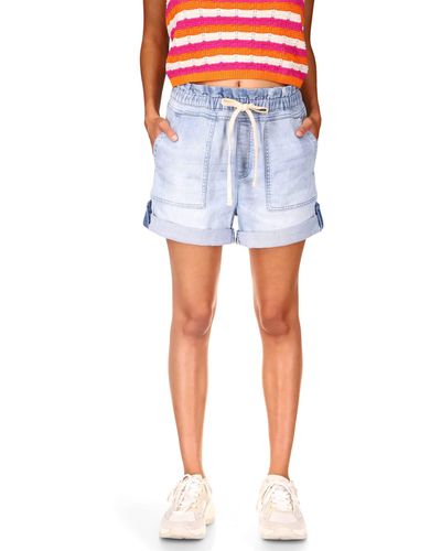 Sanctuary Touring Twill Pull-on Shorts - Blue