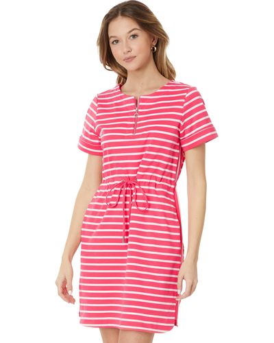Tommy Bahama Jovanna Stripe Zip Front Dress - Pink