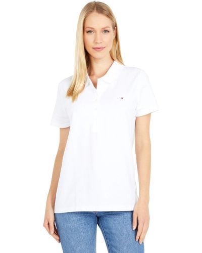Tommy Hilfiger Solid Short Sleeve Polo - White