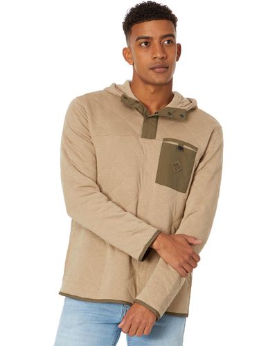 Hurley Russell Quilted 1/4 Snap Fleece - Natural