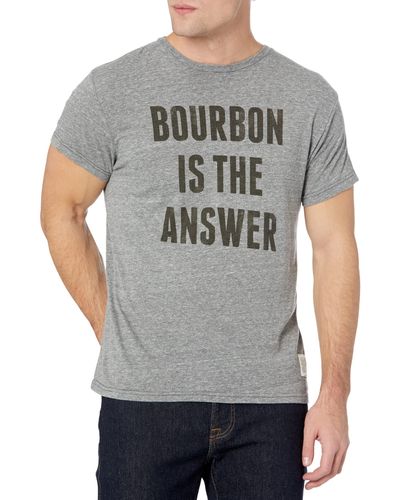 The Original Retro Brand Bourbon Is The Answer Tri-blend Short Sleeve Tee - Gray