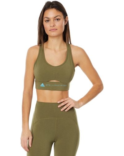 adidas By Stella McCartney Truestrength Yoga Medium Support Sports Bra It5717 - Green