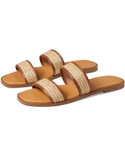 Madewell The Teagan Slide Sandal In Straw - Natural