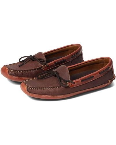 L.L. Bean Bison Double Sole Slipper Leather Lined - Brown