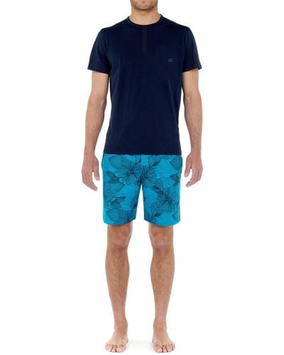 Hom Fano Short Sleepwear - Blue
