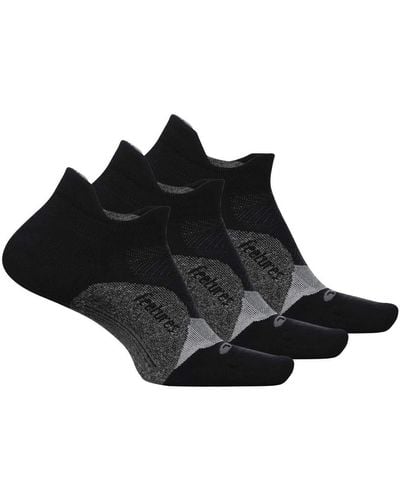 Feetures Elite Light Cushion No Show Tab 3-pair Pack - Black