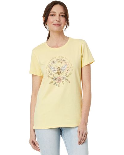 Life Is Good. Dreamy Bee Happiness All Around Crusher Tee - Natural