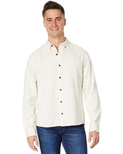 L.L. Bean Signature Donegal Woven Long Sleeve Shirt - White