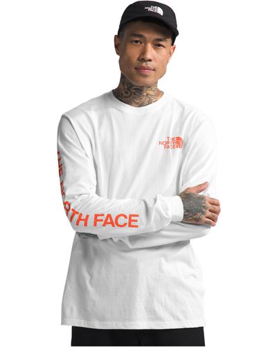 The North Face Long Sleeve Sleeve Hit Graphic Tee - White