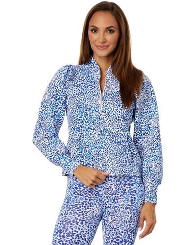 Lilly Pulitzer Cabello Long Sleeve Popover - Blue