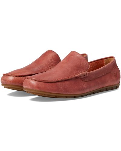 Born Men's Gudmund Brown Sunset Embossed Leather Slip On Casual Shoes