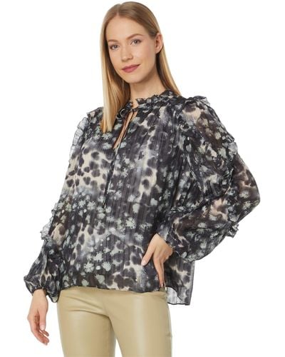 Marie Oliver Haley Blouse - Gray