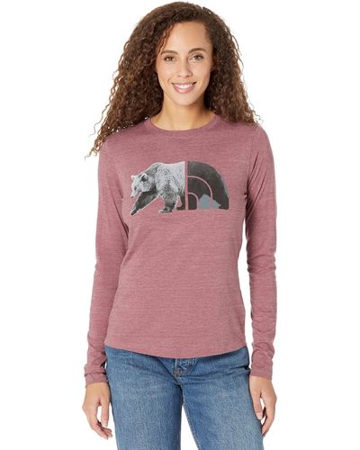 The North Face Long Sleeve Tri-blend Bear Tee - White