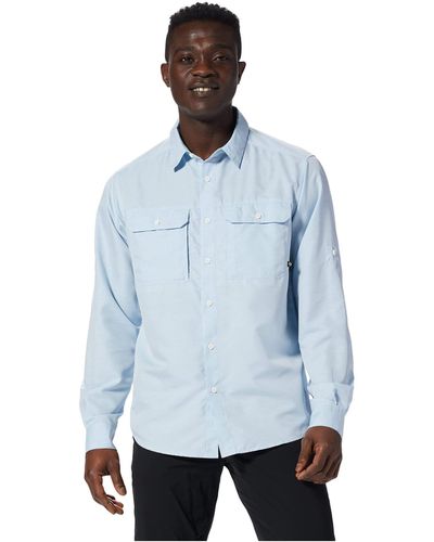 Mountain Hardwear Big Tall Canyon Long Sleeve Shirt - Blue