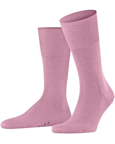 FALKE Merino Airport Crew Socks With Cotton Lining - Pink