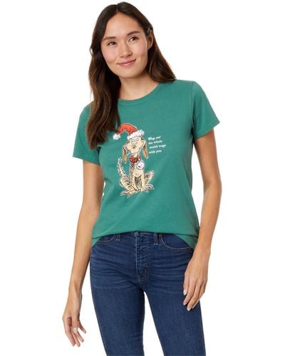 Life Is Good. Max The World Wags With You Short Sleeve Crusher Tee - Green
