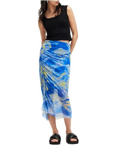 AllSaints Nora Inspiral Skirt - Blue