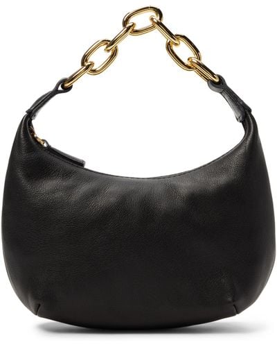 Madewell The Mini Bag In Metallic Leather - Black