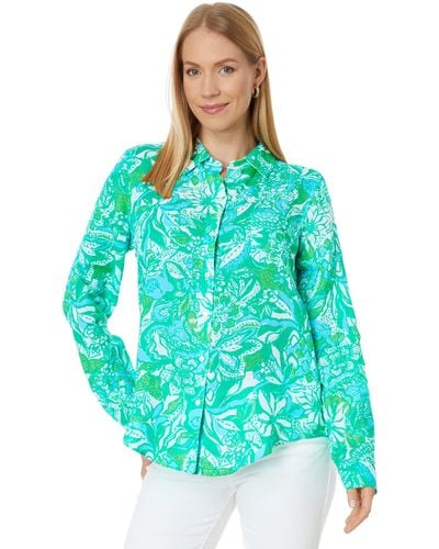 Lilly Pulitzer Sea View Button-down - Green