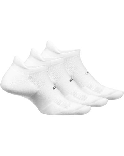 Feetures High Performance Ultra Light No Show Tab 3-pair Pack - White