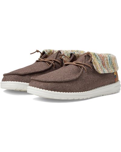 Hey Dude Wendy Wooly Twill Fold Boot - Brown