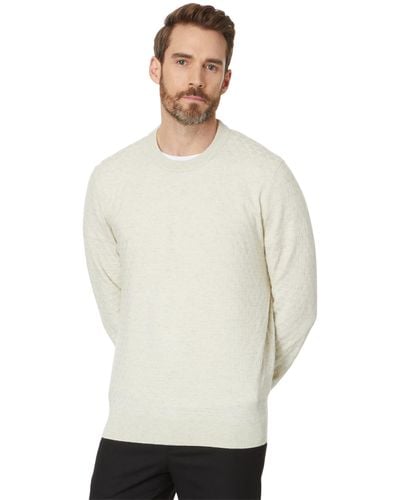Ted Baker Loung Long Sleeve T Stitch Crew Neck Sweater - White