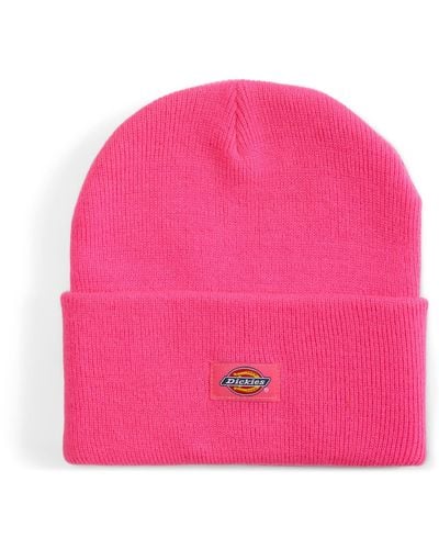 Dickies Acrylic Cuffed Beanie Hat - Pink