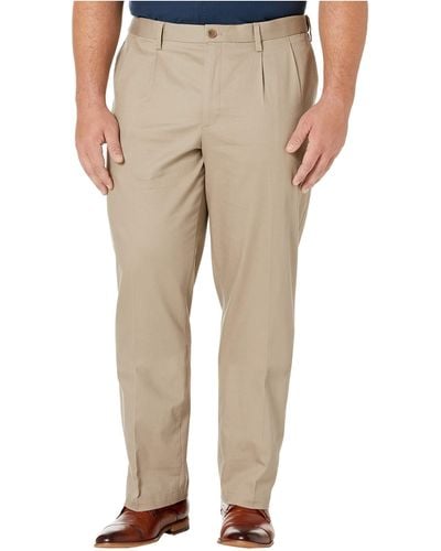 Dockers Big Tall Classic Fit Signature Khaki Lux Cotton Stretch Pants - Pleated - Natural