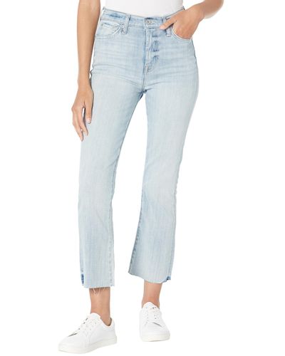 7 For All Mankind High-waist Slim Kick In Coco Prive - Blue