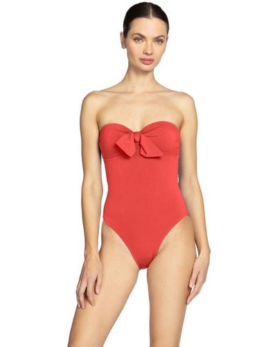 Robin Piccone Ava Bandeau One-piece - Red