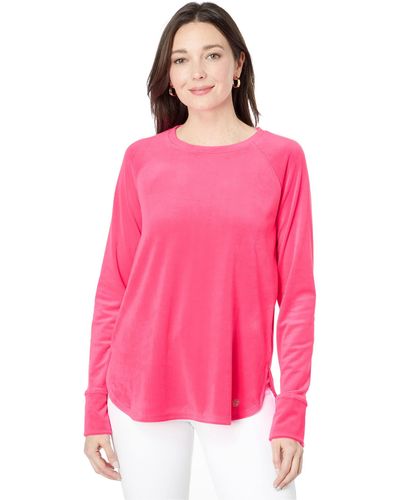 Lilly Pulitzer Blythe Velour Pullover - Pink