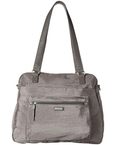 Baggallini Overnight Expandable Laptop Tote With Rfid Phone Wristlet - Gray