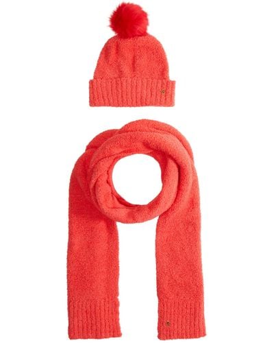 Lilly Pulitzer Frosti Scarf And Hat Set - Red